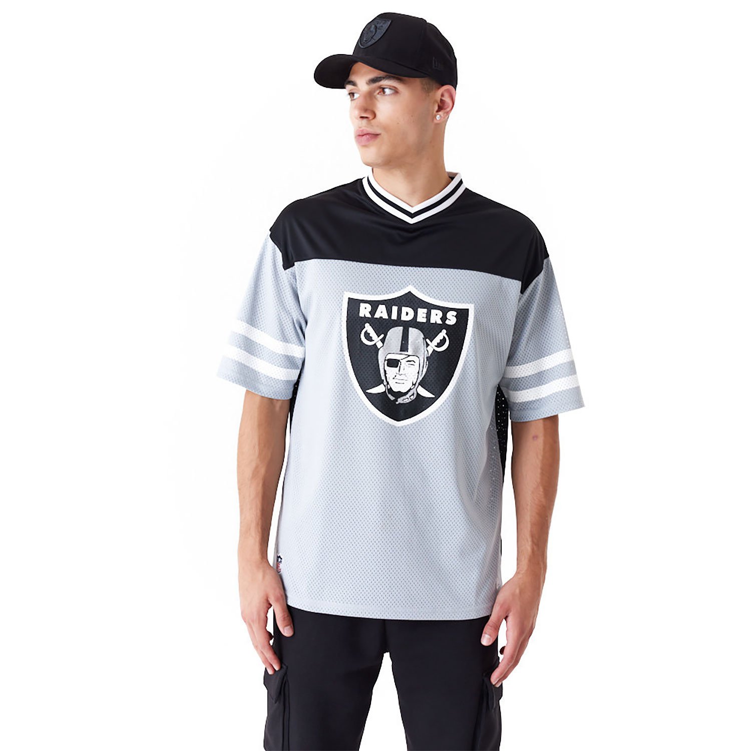 T shirts NEW ERA NFL WRDMRK GRPHC JERSEY LASRAI 60502622 Man dark grey black FootCourt